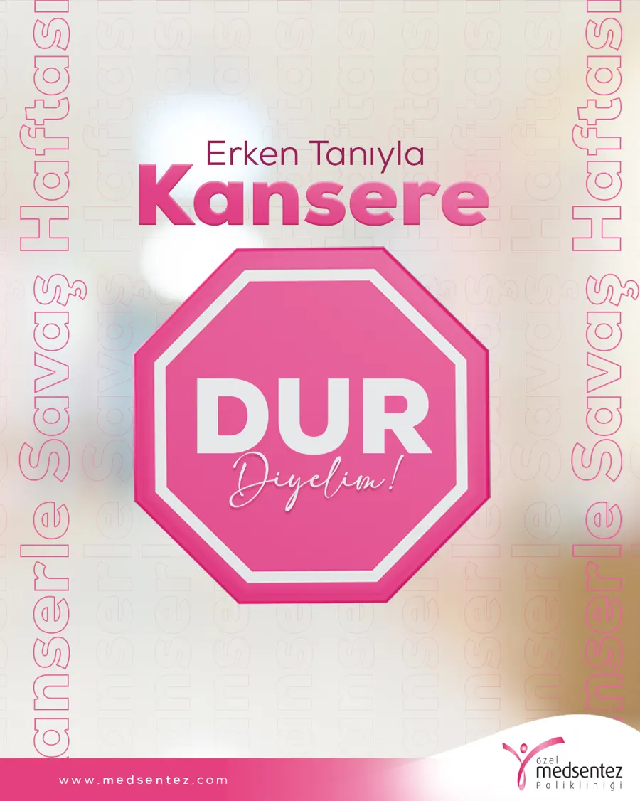 Medsentez için Kanserle Savaş Haftası sosyal medya görseli